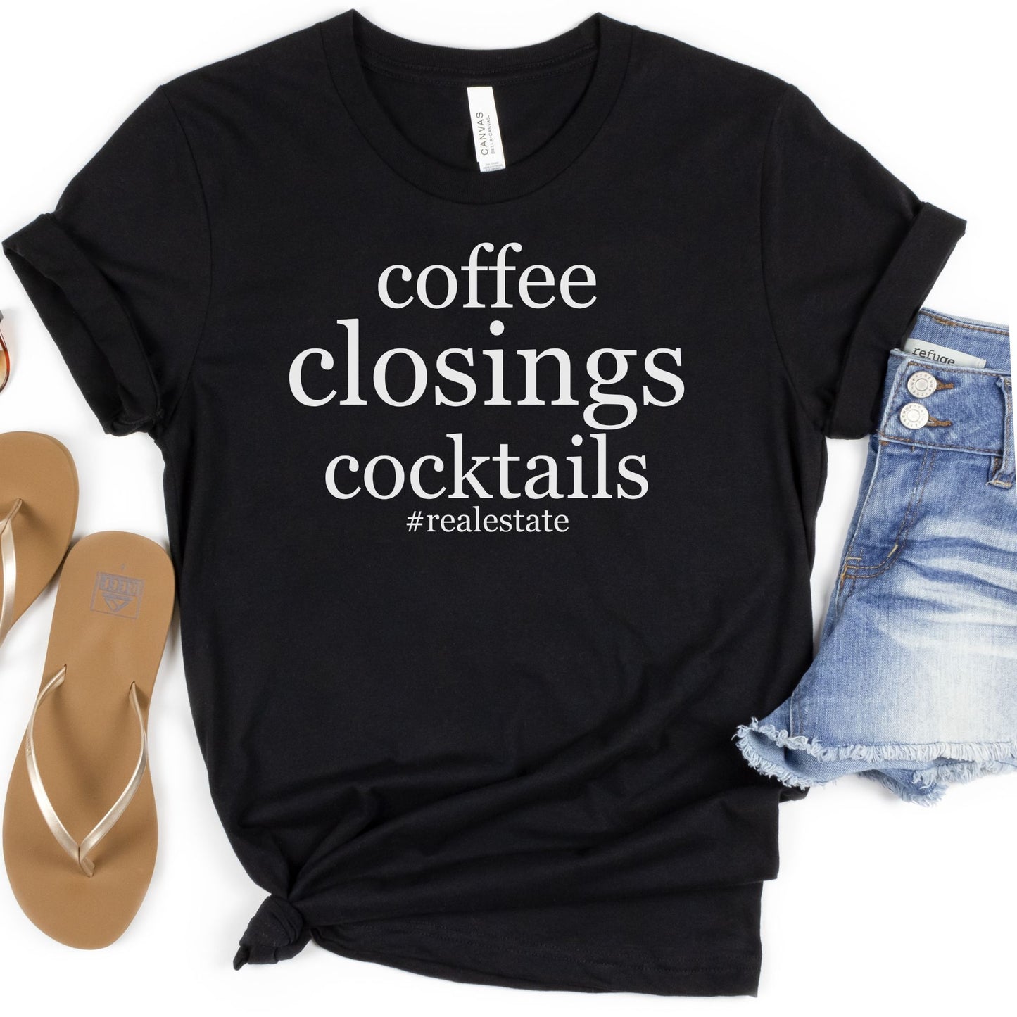 Coffee closings cocktails #realestate - Real Estate T-shirt