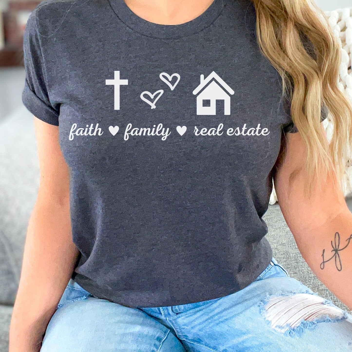 Faith * Family * Real Estate - Real Estate T-shirt