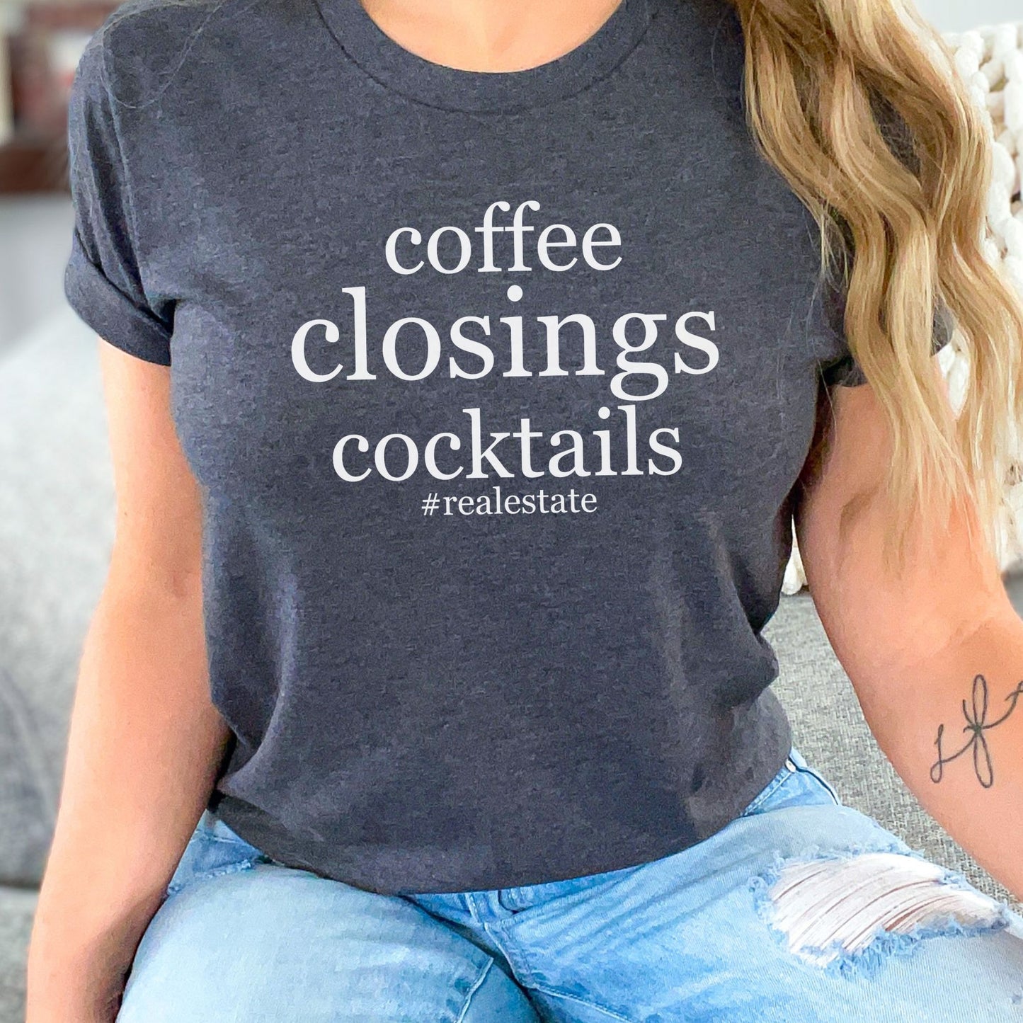 Coffee closings cocktails #realestate - Real Estate T-shirt