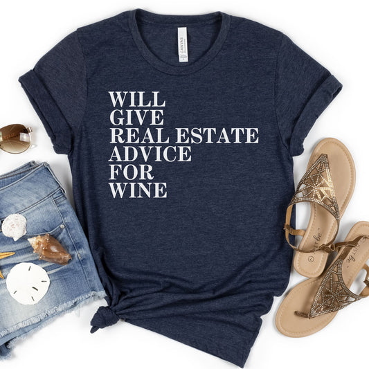 This Realtor Loves Wine and Real Estate - Funny Real Estate T-shirt